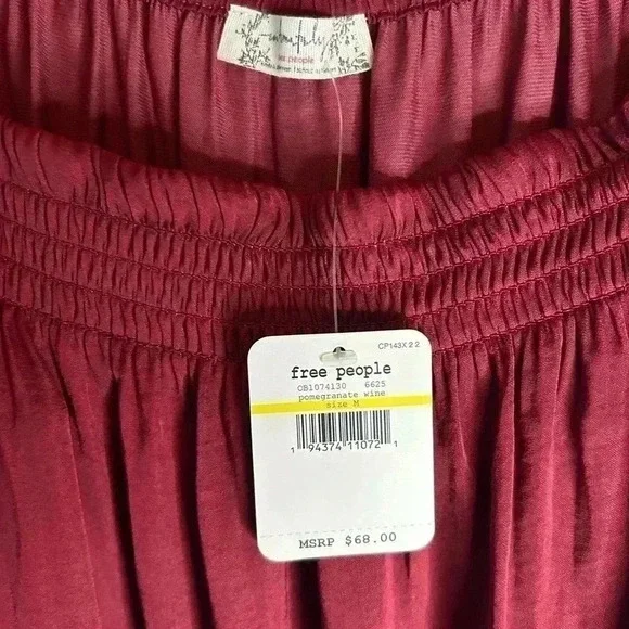 🌟”Free People Intimately” NWT Pomegranate Long Sleeve Thong Bodysuit Size M🌟 - Picture 3 of 13